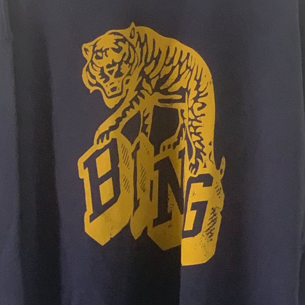 Anine Bing Navy Sweatshirt with Mustard Graphic - Picture 3 of 7